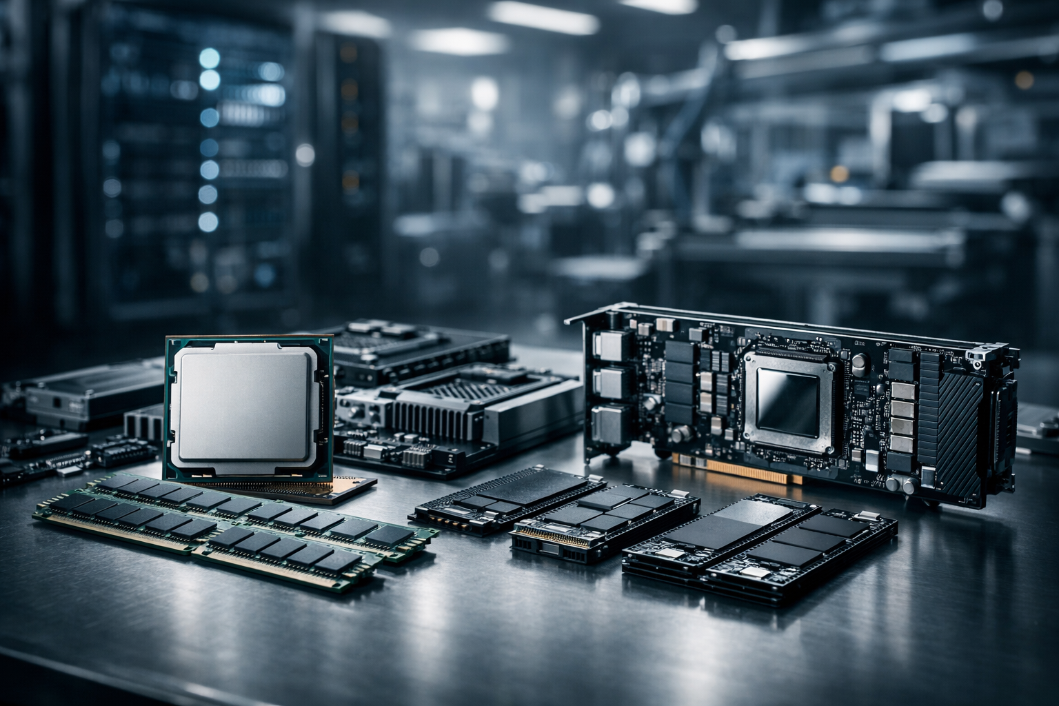AI infrastructure hardware representing the structural shift in semiconductor supply chains driven by artificial intelligence computing demand.